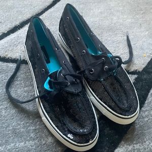Arizona jeans black sequin shoes